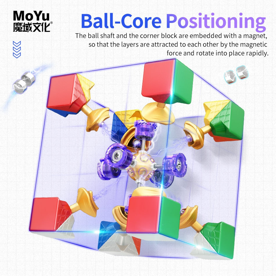 MoYu super RS3M Maglev Ball Core 3x3 Magnetic Magic Puzzle Cube.