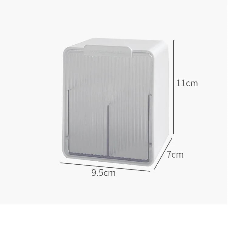 Wall Mounted Qtip Cotton Ball Floss Canisters With Lids
