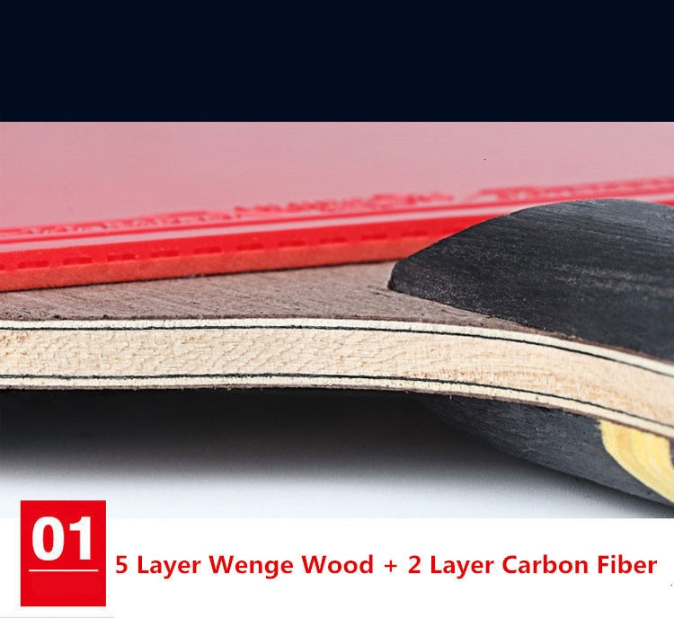 HUIESON 5/6 Star 2Pcs Carbon Table Tennis OR Ping Pong Racket.