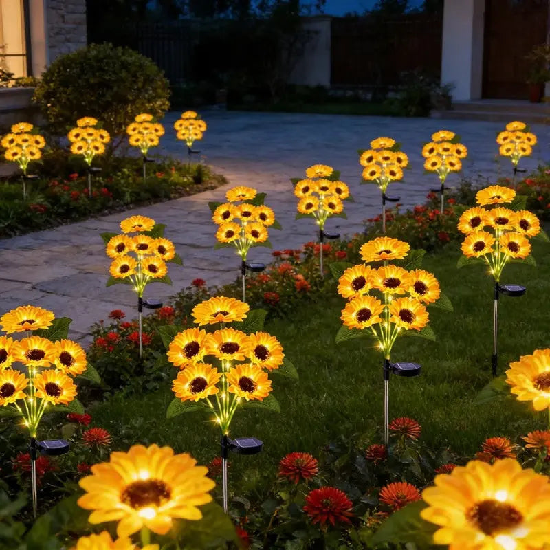 Solar Garden Sunflower Lights