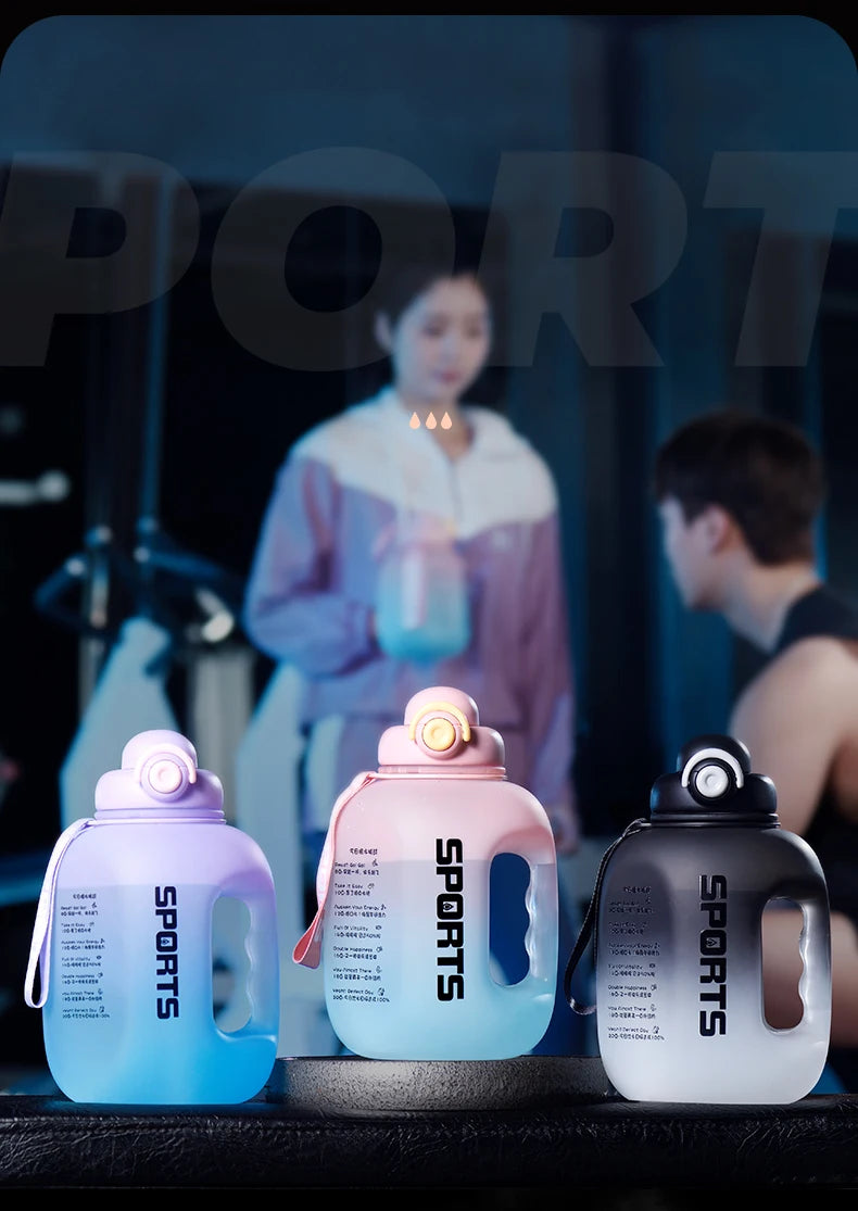 GIANXI Plastic Sports Water Bottle With Straw
