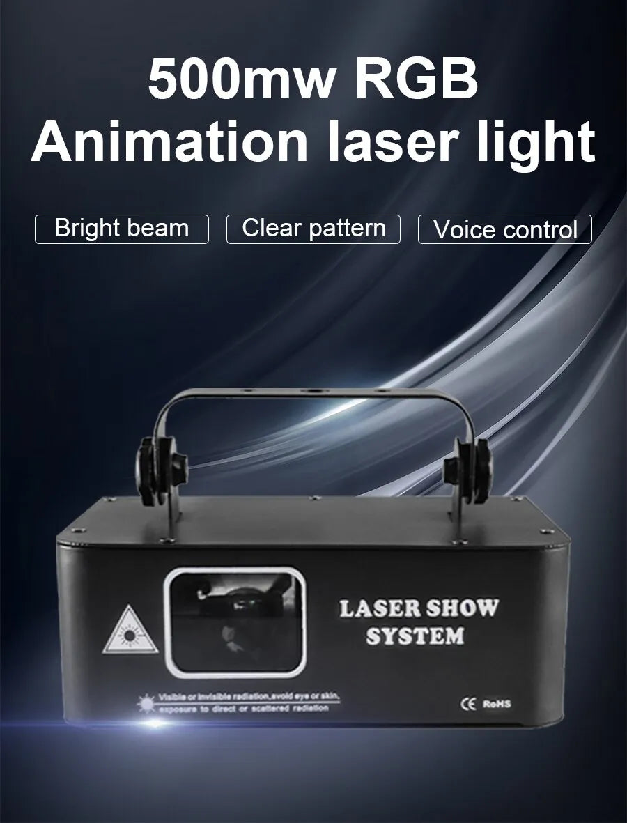RGB 500MW Laser Beam Light Projector DMX For Dance Parties