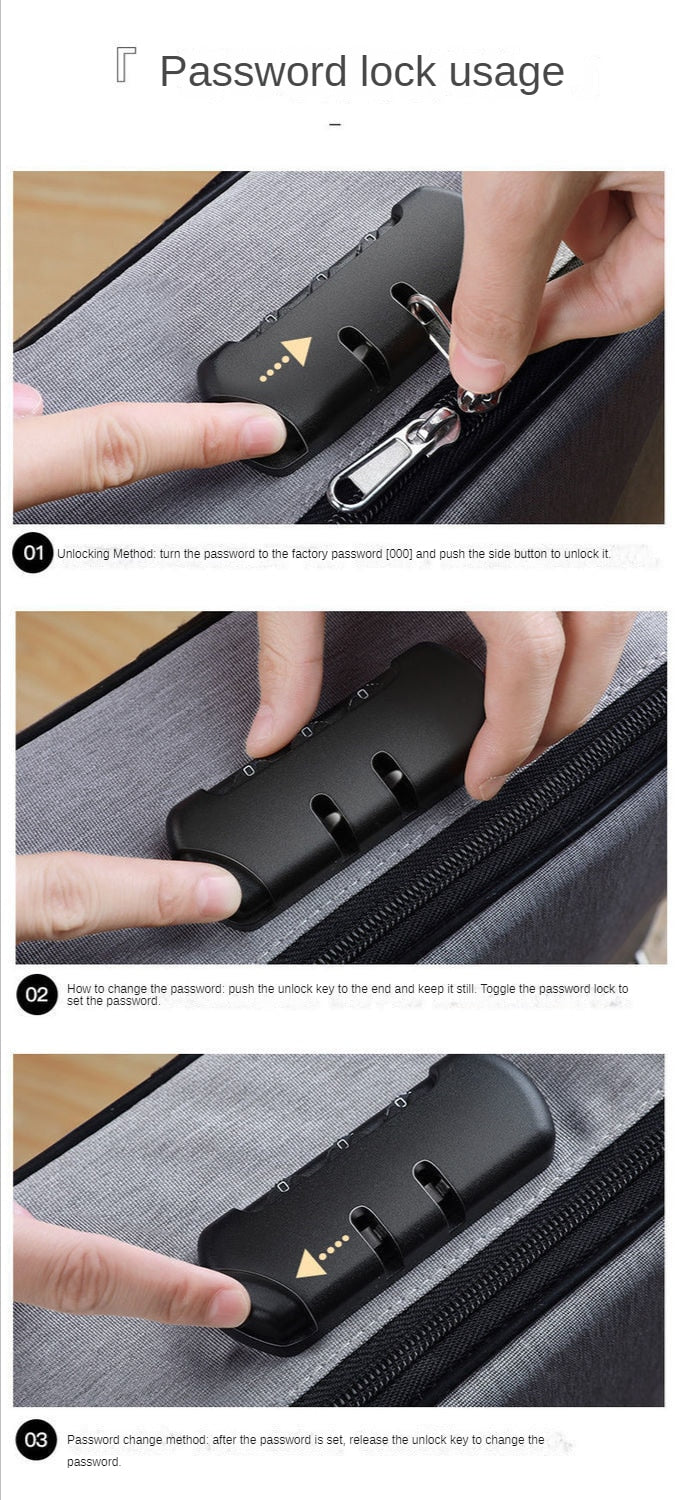 3-layers Document Storage Box With Password Lock.