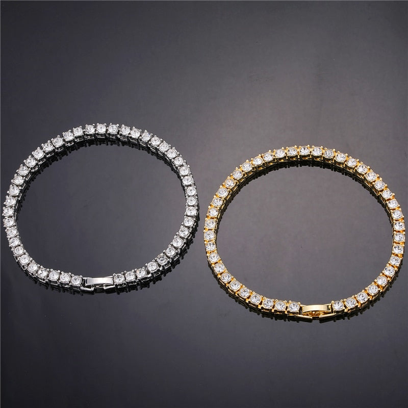 Hip Hop Cubic Zirconia chain Bracelet.