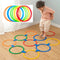 Children's Indoor Or Outdoor Jump Ring Set With 10 Hoops and Connectors.