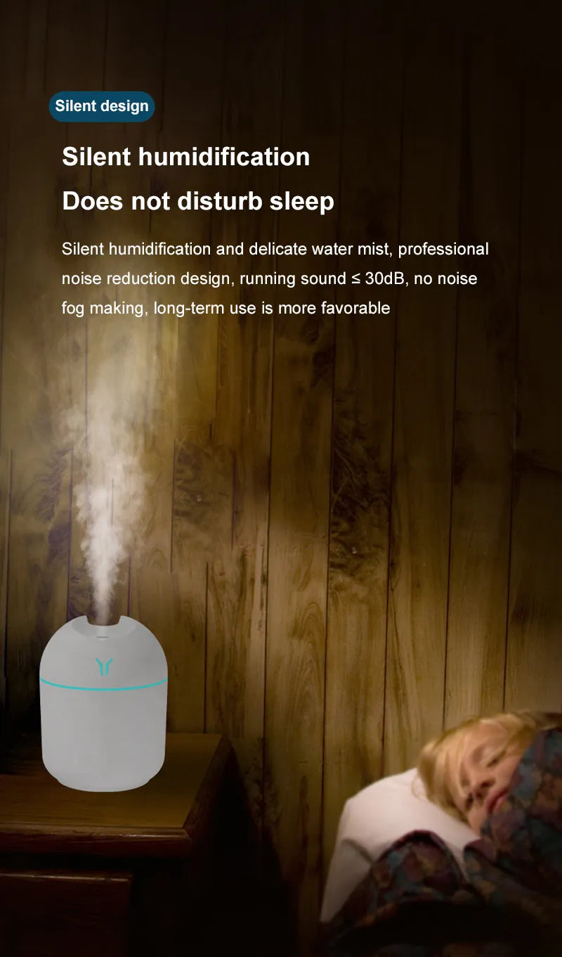 250ML LED/USB Mini  Essential Oil Diffuser Or Air Humidifier