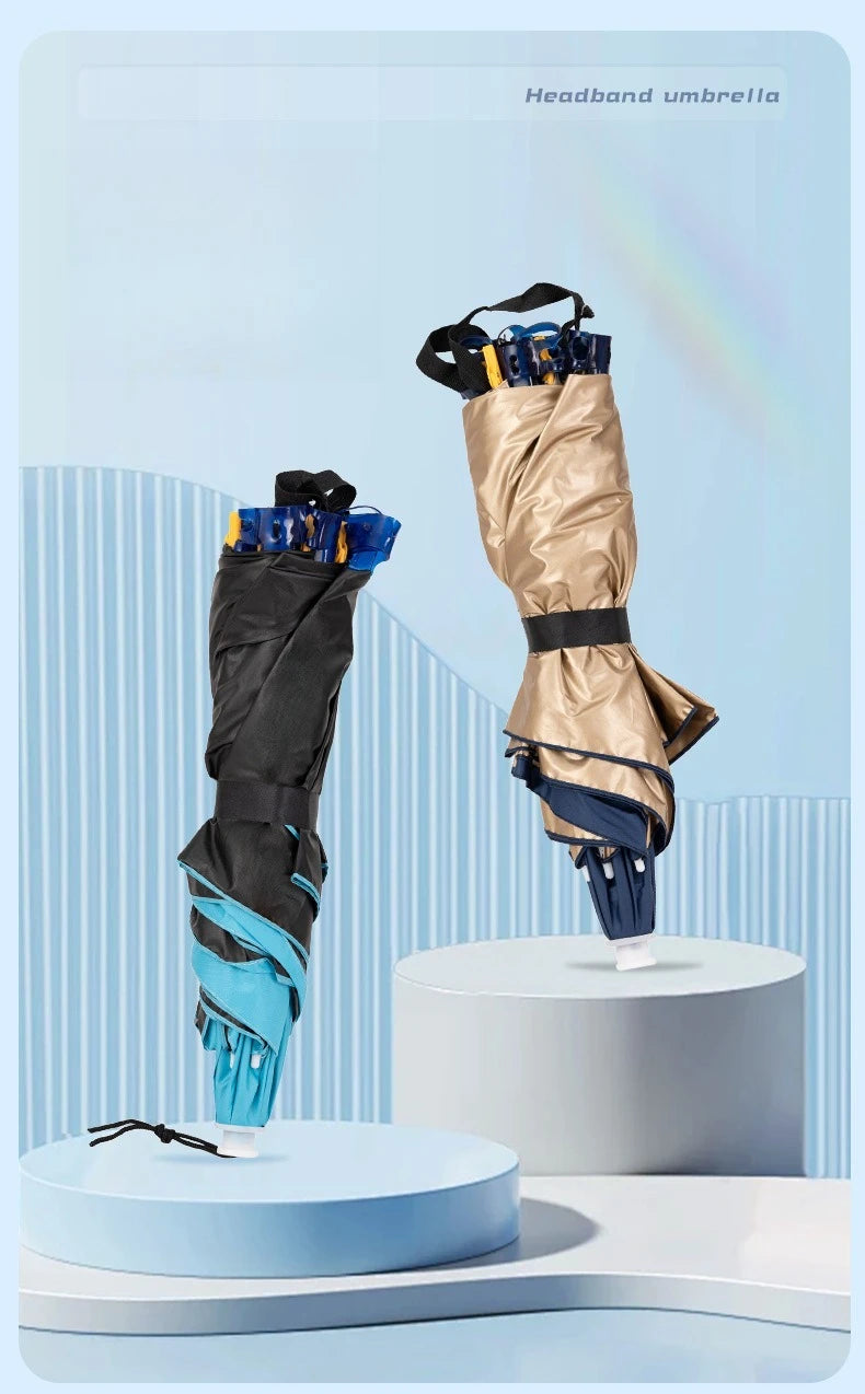 Head Mounted Sunshade Or Rain Umbrella Hat