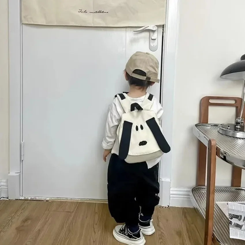 1 Pcs Canvas Backpack With Cute Dog