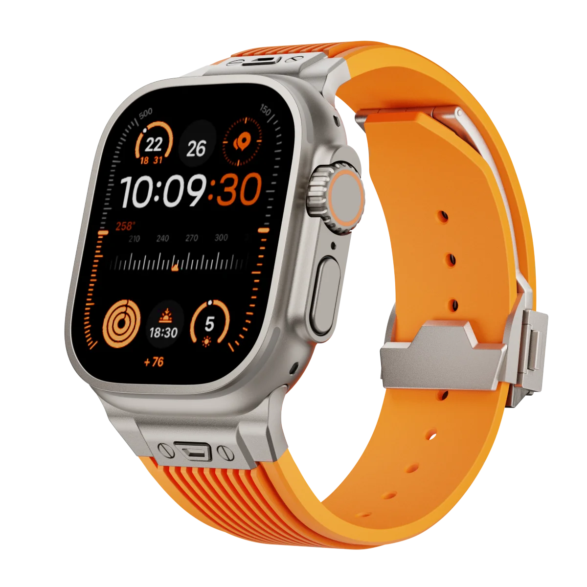 Silicone Sports Strap for Apple Watch Ultra 2/1 49mm Series 9 8 7 45mm 44mm Or IWatch 6 5 4 3 Se 44mm 42mm