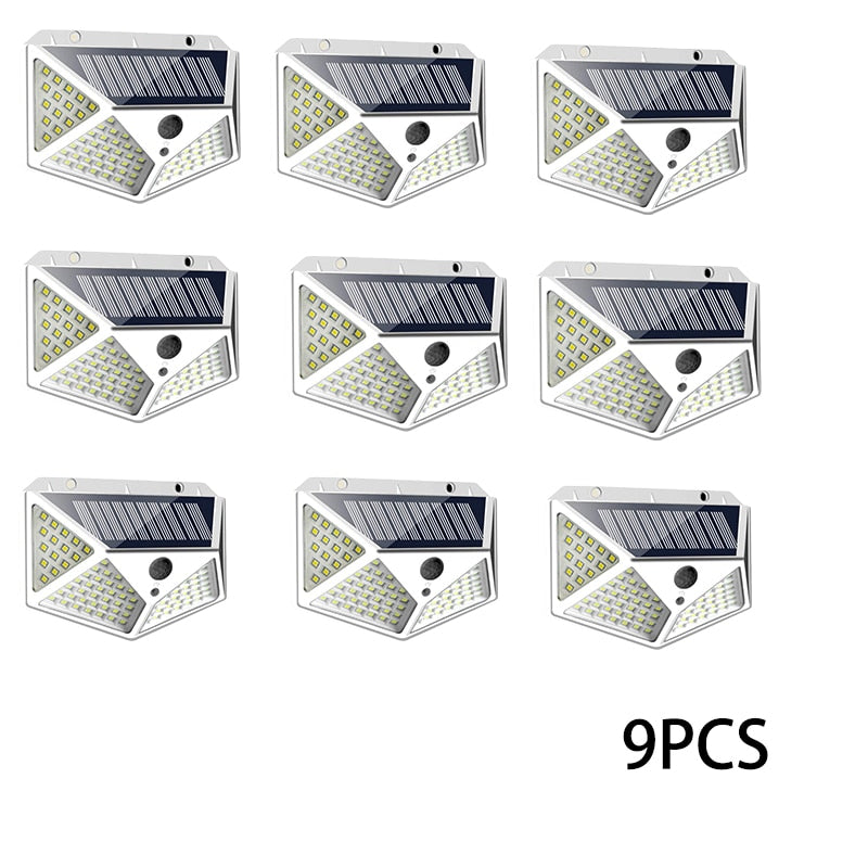 Waterproof 100 LED 2/4/8/10PCS Outdoor Solar Light, with motion sensors for garden and back yards.