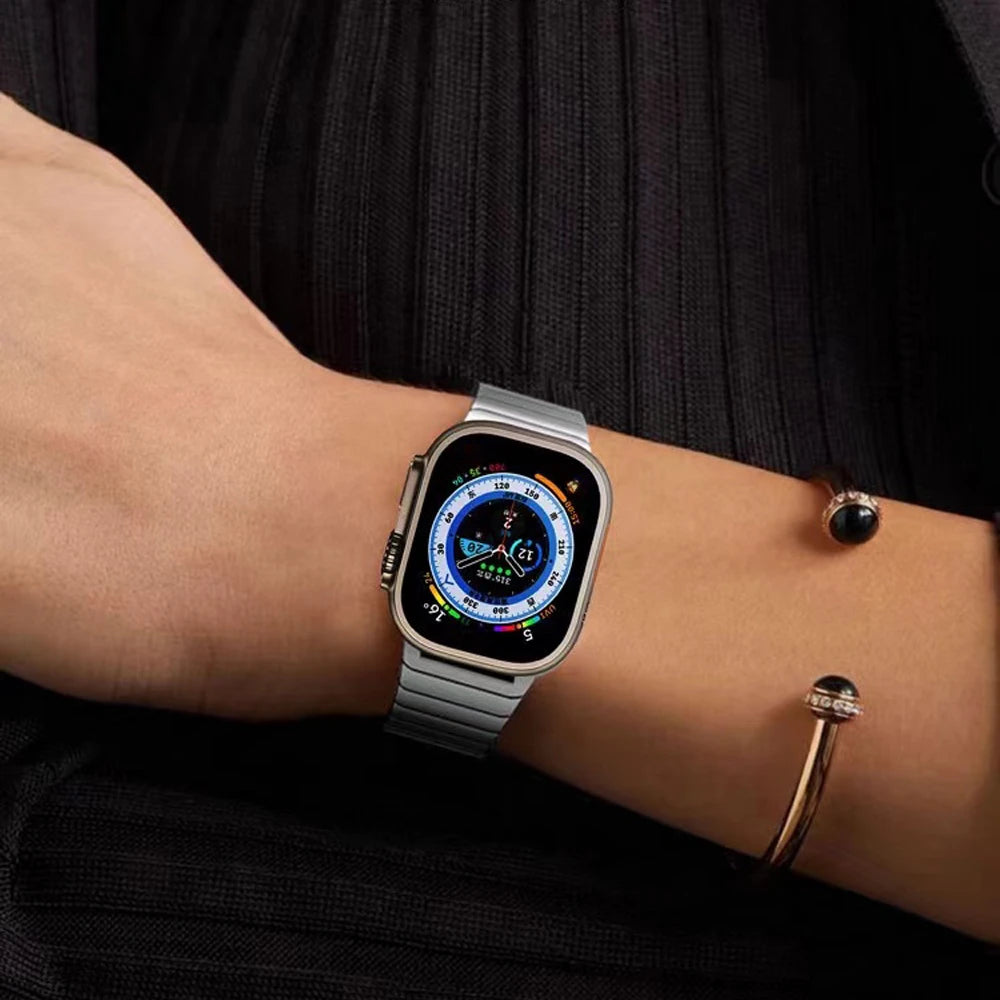 Stainless Steel Bracelet For Apple Watch Ultra 2 band 49mm 45mm 41mm 42mm 44 40mm OR Metal strap for iwatch 9 8 7 6 5 4 3 SE Correa