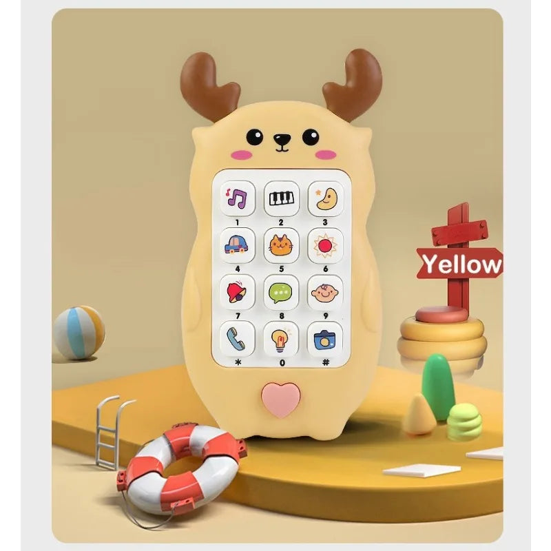 Children's Soft Plastic Music And Light Simulation Mobile Phone