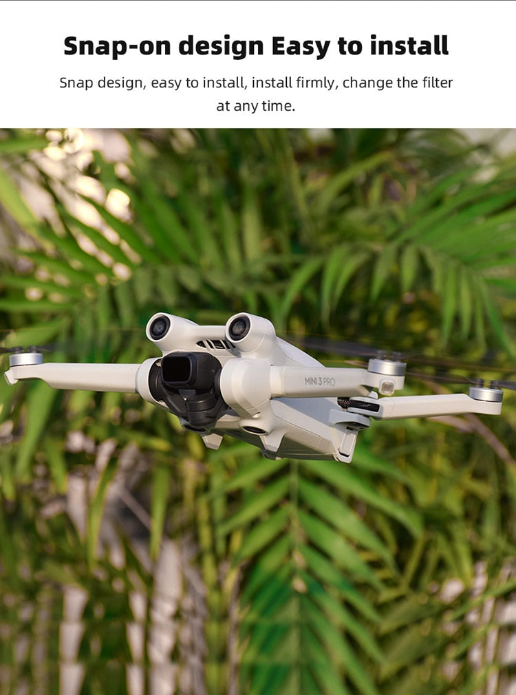 BRDRC UV CPL ND8 Neutral Density Lens Filters For DJI MINI 3 PRO Drone Camera.