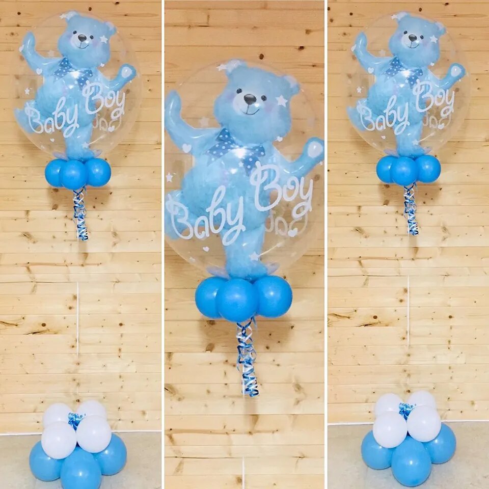 4D Transparent Balloons And Decorations For Baby Girl/Boy Baby Shower Or Gender Reveal Parties.