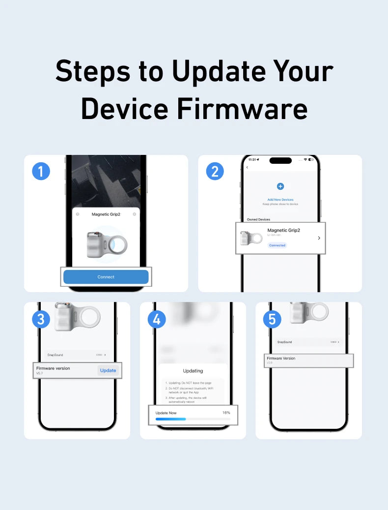 TELESIN Magnetic Phone Camera Holder With Remote Control For iPhone And Samsung
