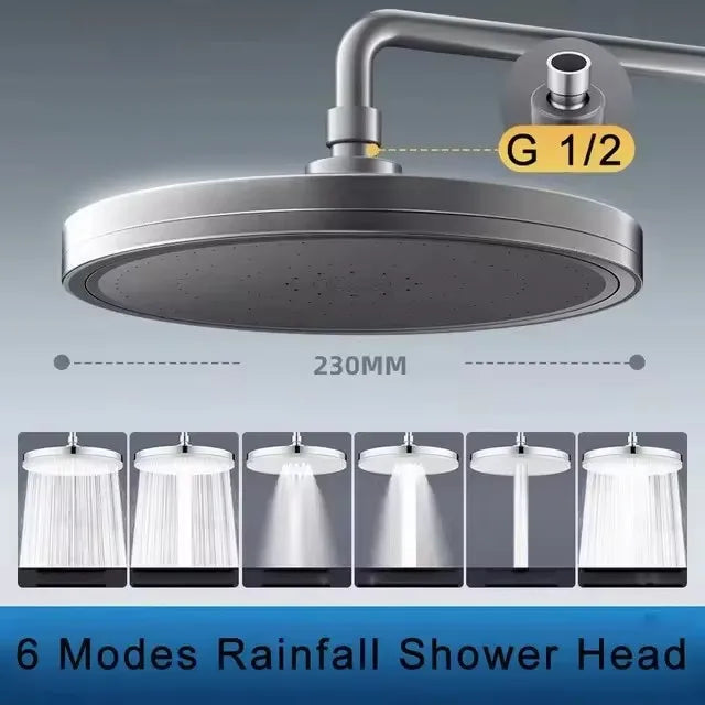 6 Mode 230mm Big Panel Showerhead