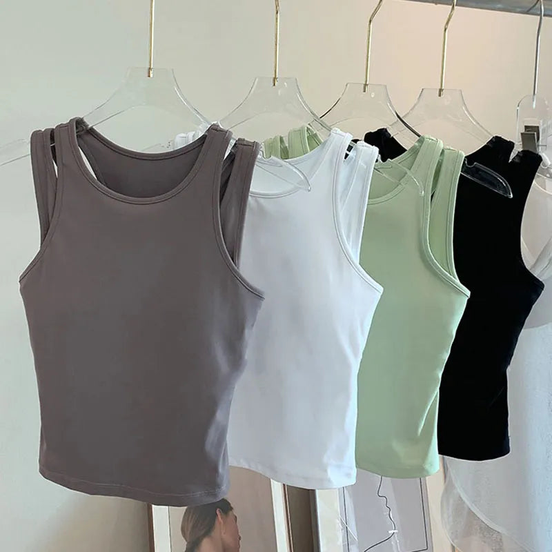 Women Sports Halter With Inner Padded Bra