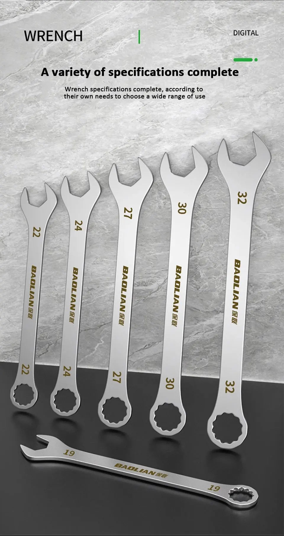 5-32MM Ultra-thin Universal Open End Wrenches