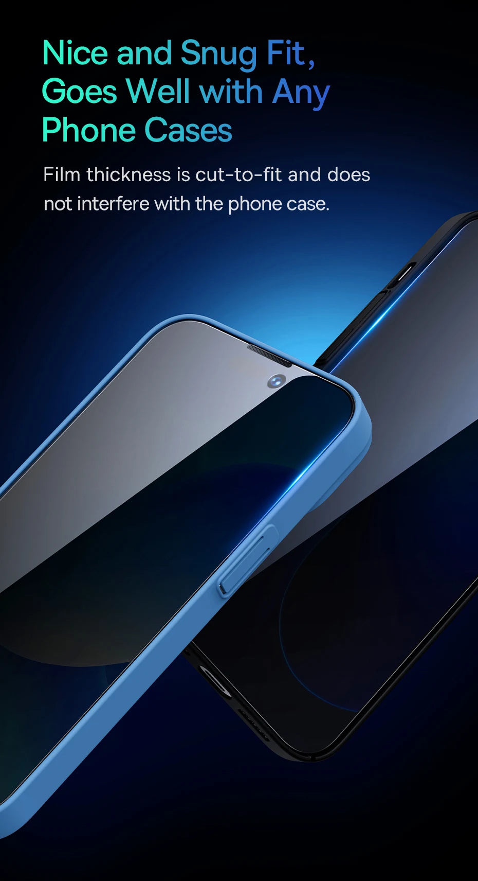 Baseus 0.4mm Corning Tempered Glass Screen Protector For iPhone 16 15 14 13 Pro Max