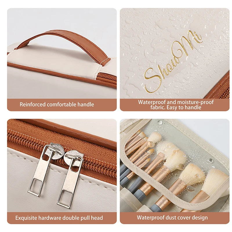 1Pieces 3 In 1 Multipurpose PU Makeup Storage Bag