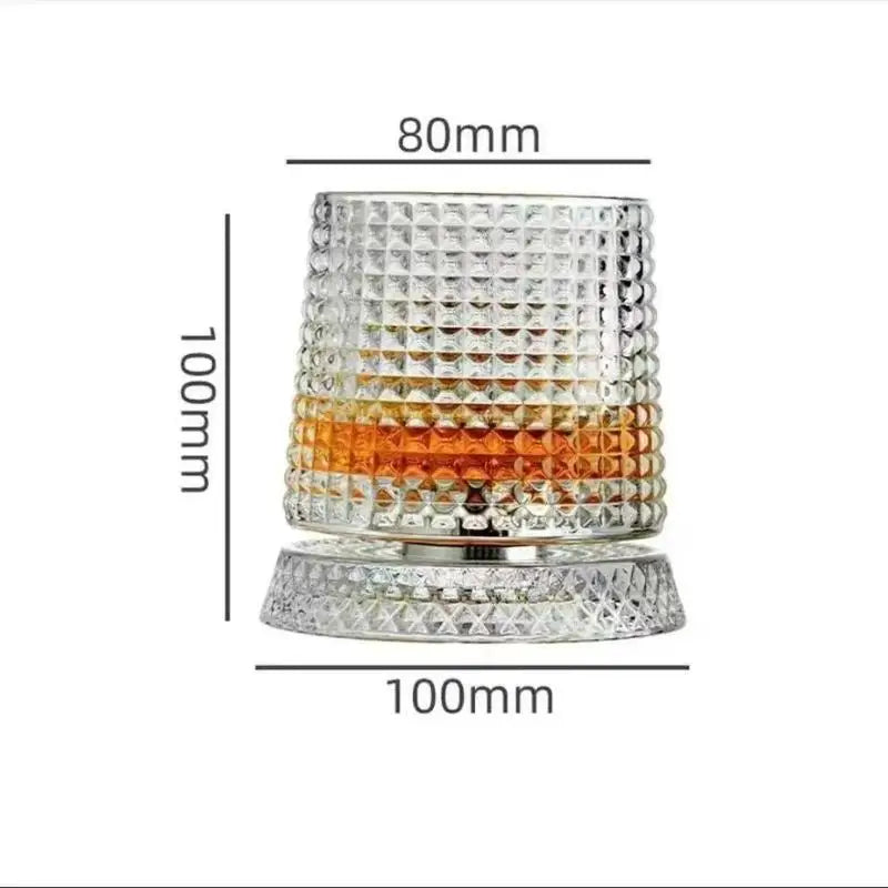 360 Degrees Rotating Crystal Whiskey Glass