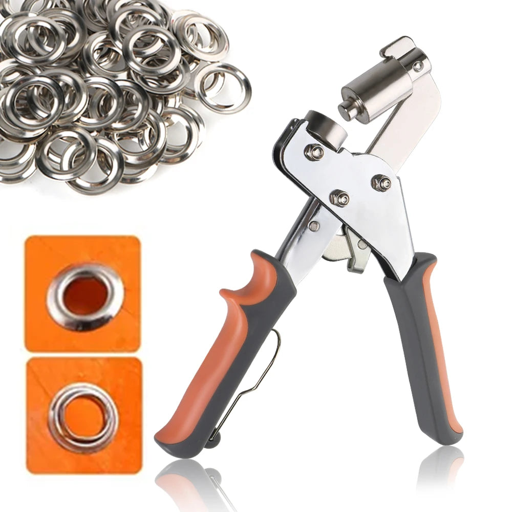 Handheld 3/8 Inch 10mm Grommet Eyelet Hole Rivet Plier Kit