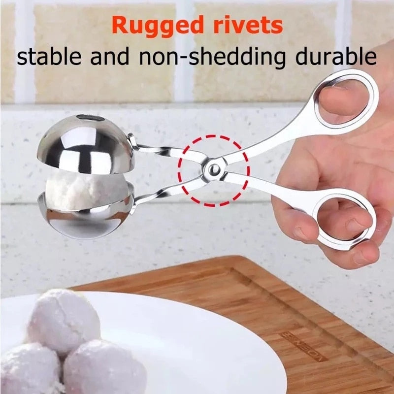 Stainless Steel Meatball Shaper Or Fruit Scoop.