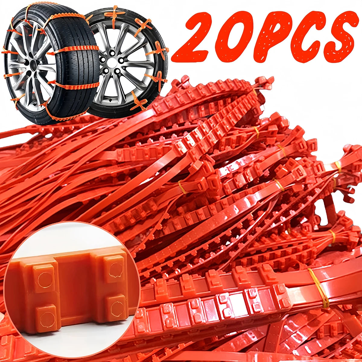 10/20Pcs Car Emergency Double Grove Anti Skid Winter Tire Accessories