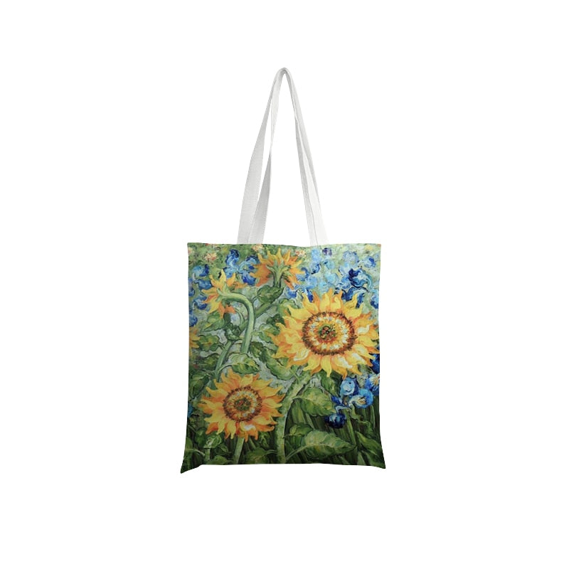 Van Gogh Oil Painting Canvas Shoulder Bags.