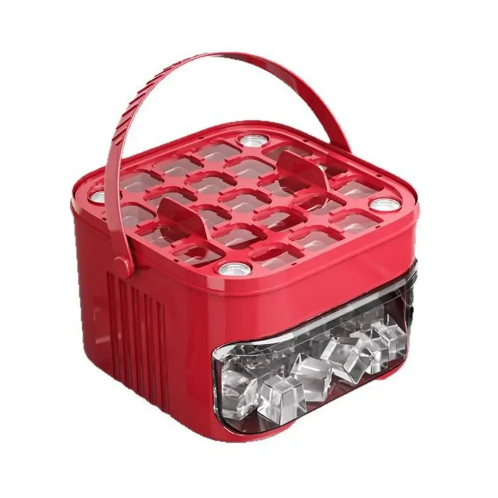 50-cube Double-layer Ice Cube Machine With Easy-To-Press Lid