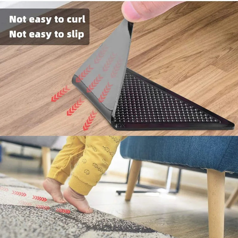 Triangle Carpet Non-slip Washable Corner Stickers