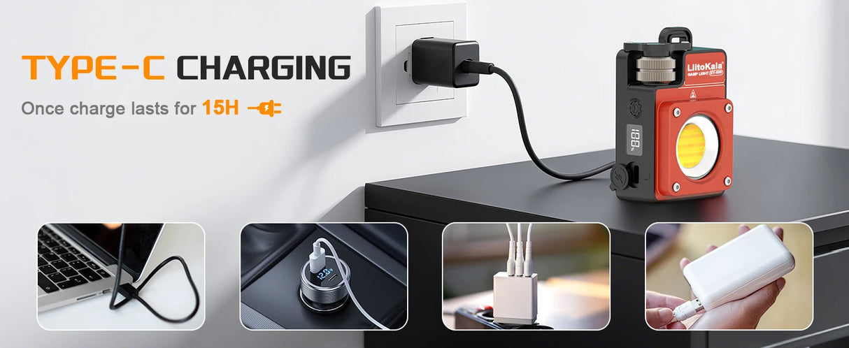 LiitoKala 20-3500LM 3000MAH Rechargeable Multifunctional Keychain Flashlight