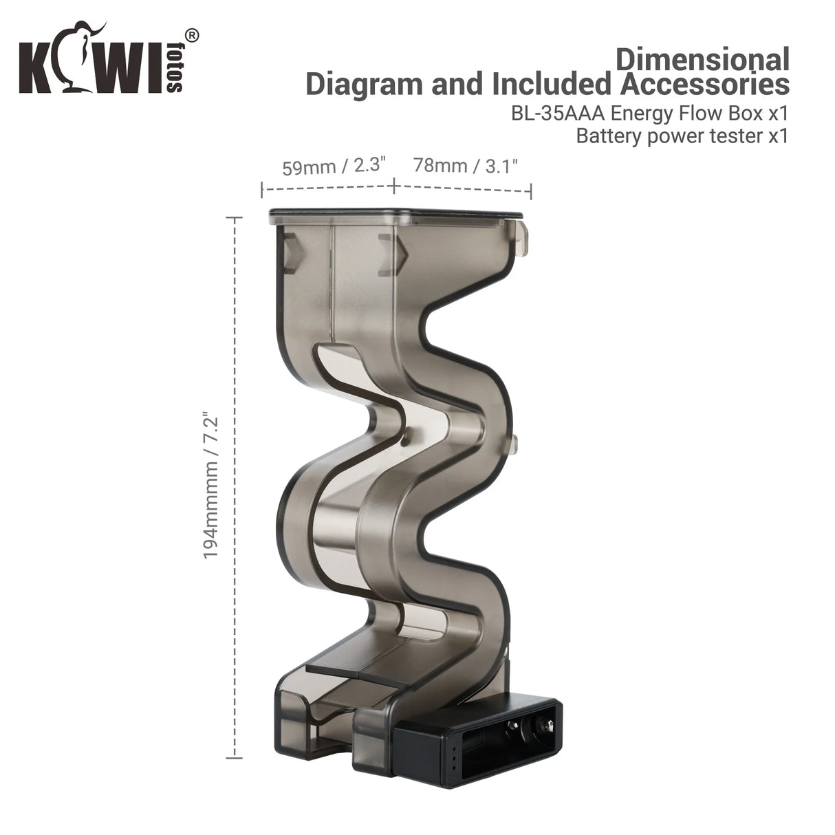 Battery Ladder Dispenser For 35 AAA Or 27 AA With Tester