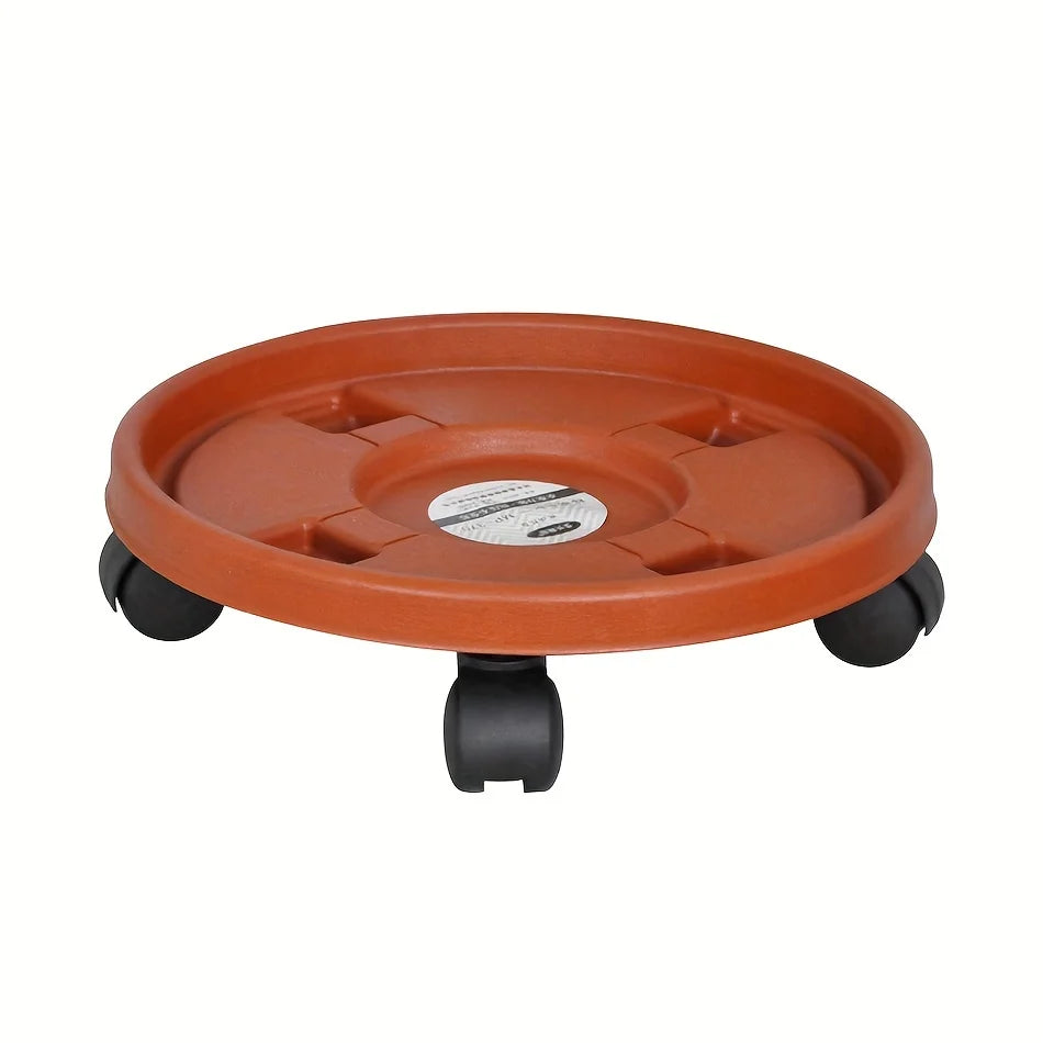 Heavy-Duty Indoor Or Outdoor Flower Pot Tray With Movable Universal Wheels