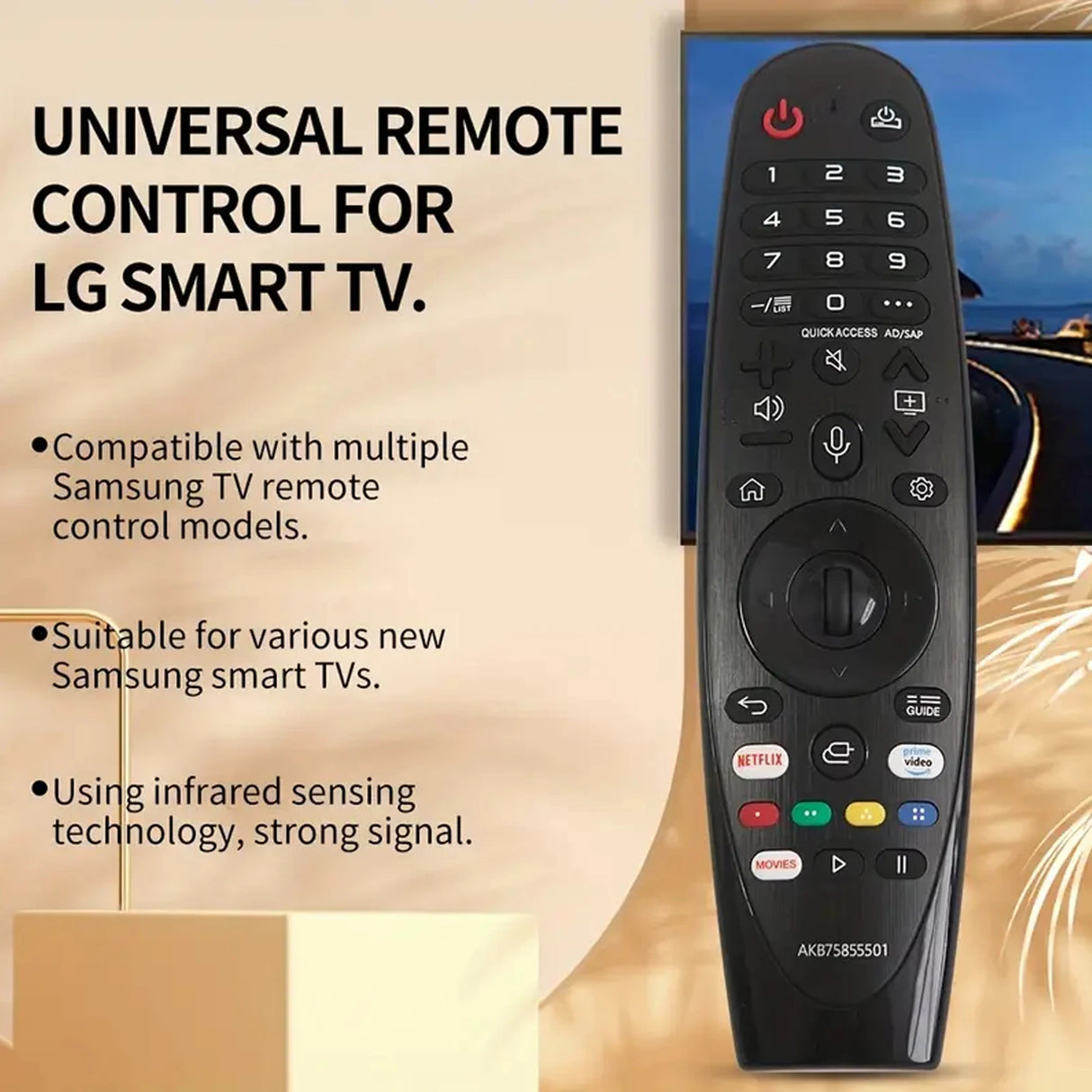 Replacement For AKB75855501 MR20GA MR21GA MR21GC MR19BA Universal Remote for Smart TV(no/with Voice & Pointer)