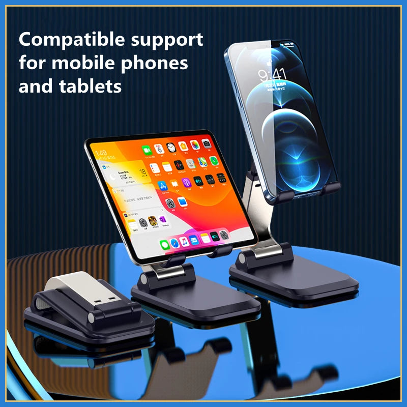Foldable Metal Desktop Stand For Mobile Phone, iPad  Or Tablet