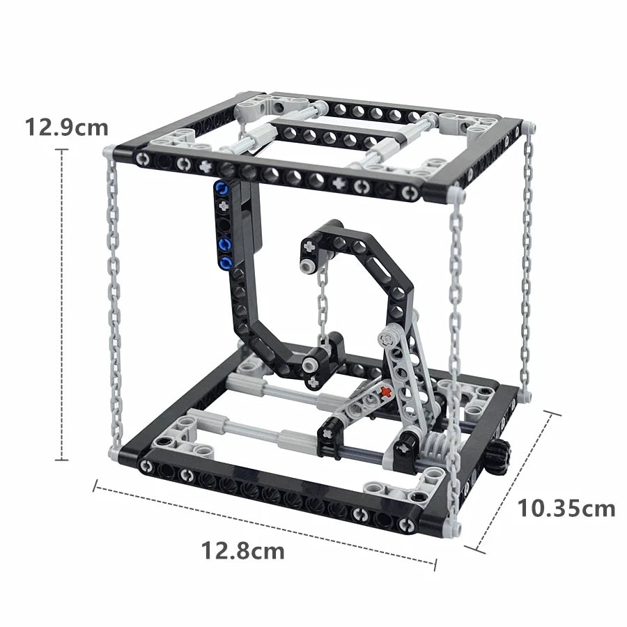 MOC Anti-Gravity Building Brick Set With Technical Suspension Tension Balancing Frame