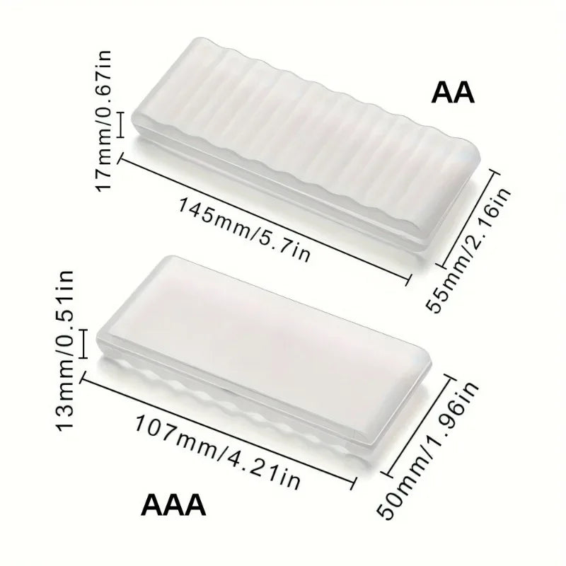 10 Slot Plastic Storage Box for AAA/AA Batteries