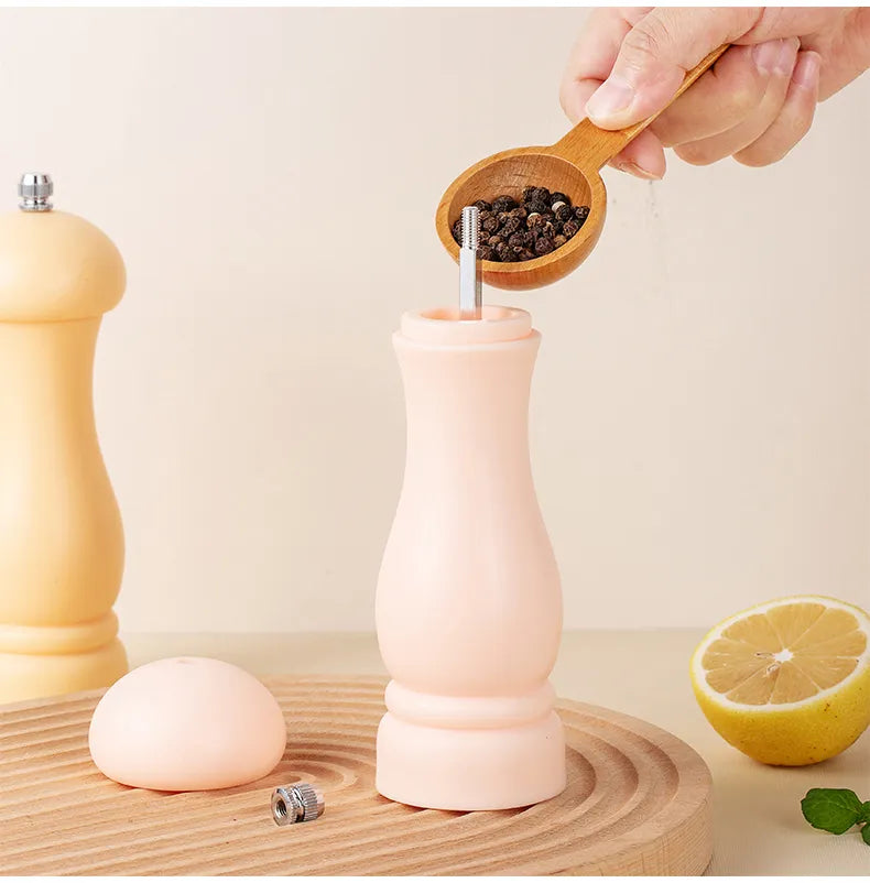 6 Colors Of Refillable Salt, Pepper, Spice Or Herb Grinder.