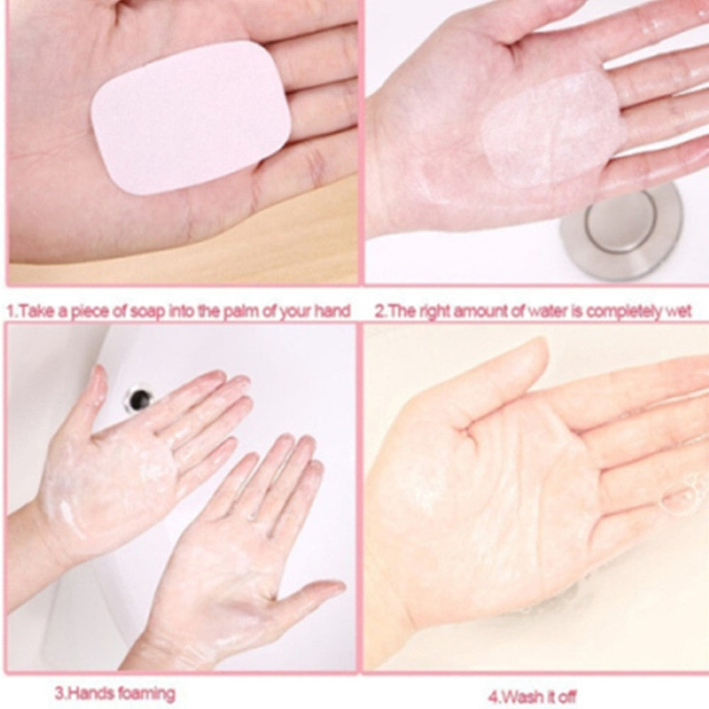 20/60/120/200Pcs  Mini Disposable Scented Soap Sheets.