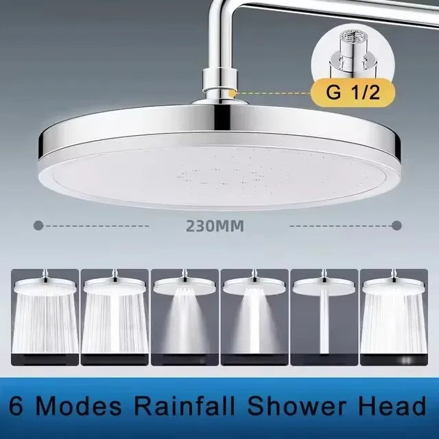 6 Mode 230mm Big Panel Showerhead