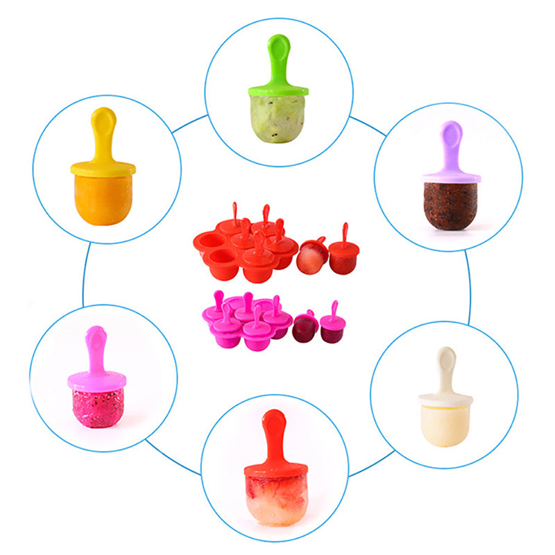 7 Hole Silicone Molds For Popsicles Ice Cream Or Yogurt Treats