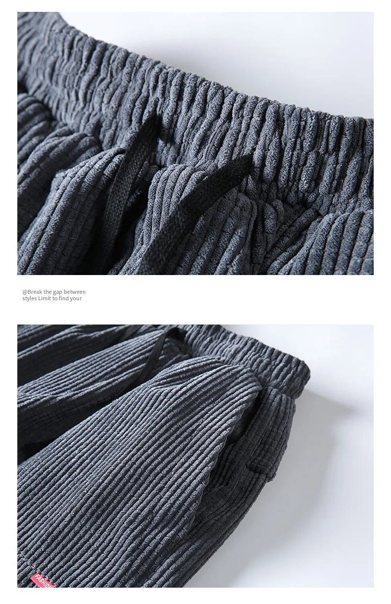 HIQOR Men's Corduroy Sweatpants