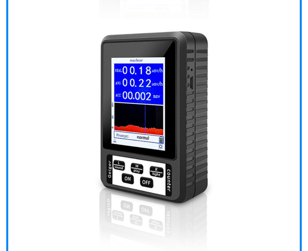 BR-9B XR-1 Nuclear Radiation Detector Color Display Screen Geiger Counter Personal Dosimeter Marble Detectors Beta Gamma X-ray