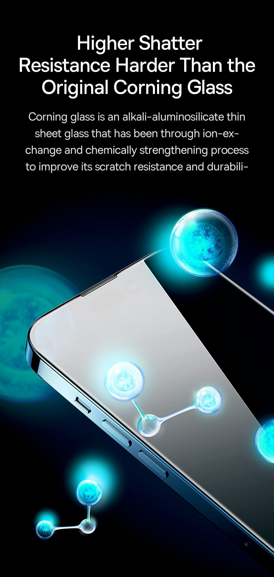 Baseus 0.4mm Corning Tempered Glass for iPhone 14 13 12 11 Pro Max Screen Protector for iPhone XR X XS Max