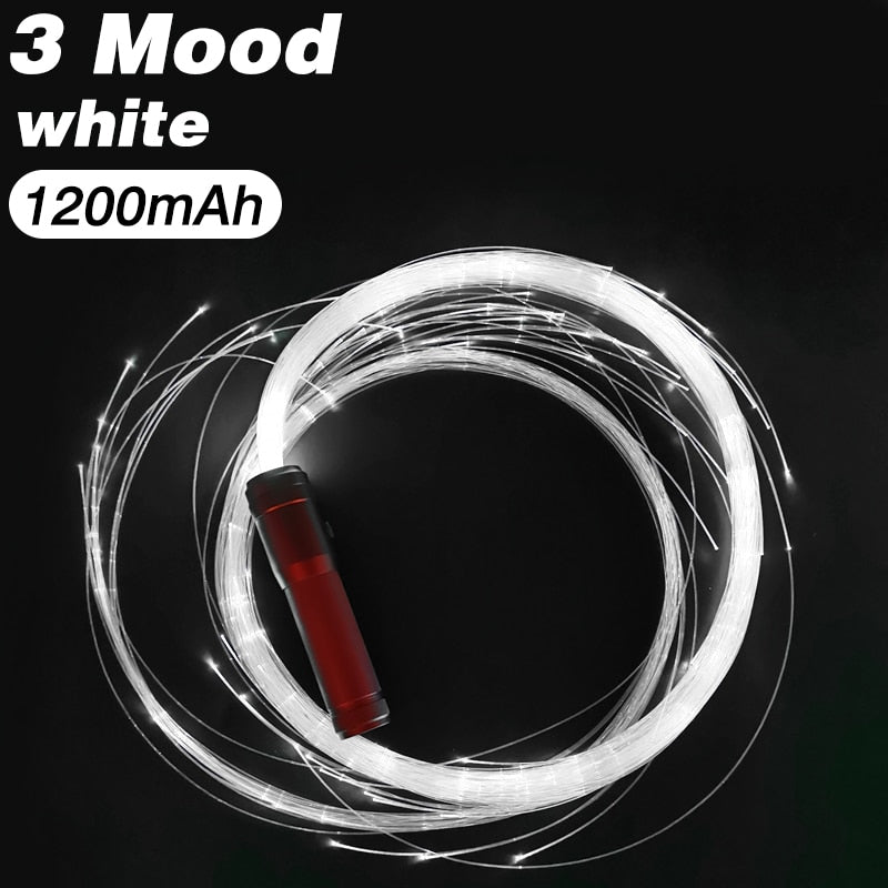 Led Multicolor Glowing Fiber Optic Disco Dance Light Whips with Multicolor Glowing light and 360° Swivel.