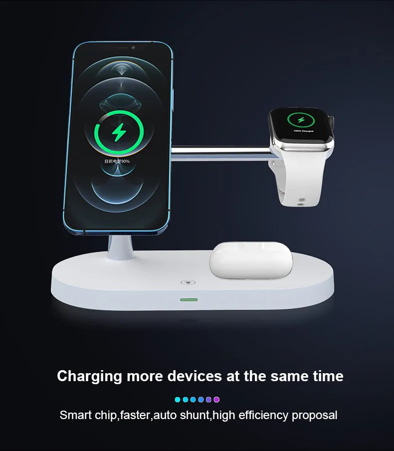 3 in 1 Wireless Charger For iPhone 15, 14, 13, 12 Pro Max for Apple Watch 5-9 & Airpods Pro 2 3.