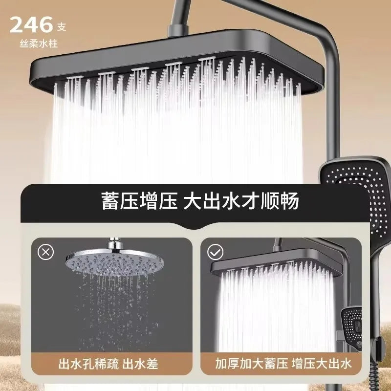 36CM High Pressure Rainfall Showerhead With 360° Swivel