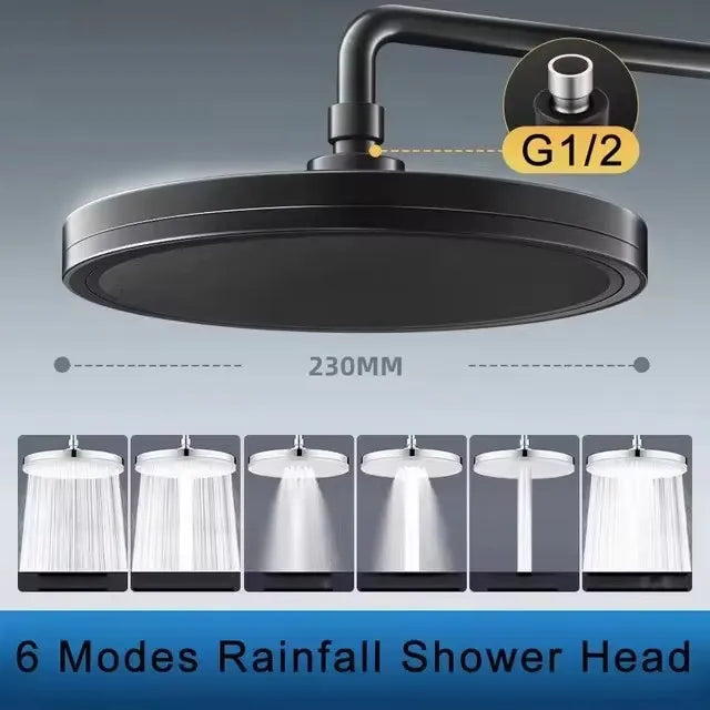 6 Mode 230mm Big Panel Showerhead