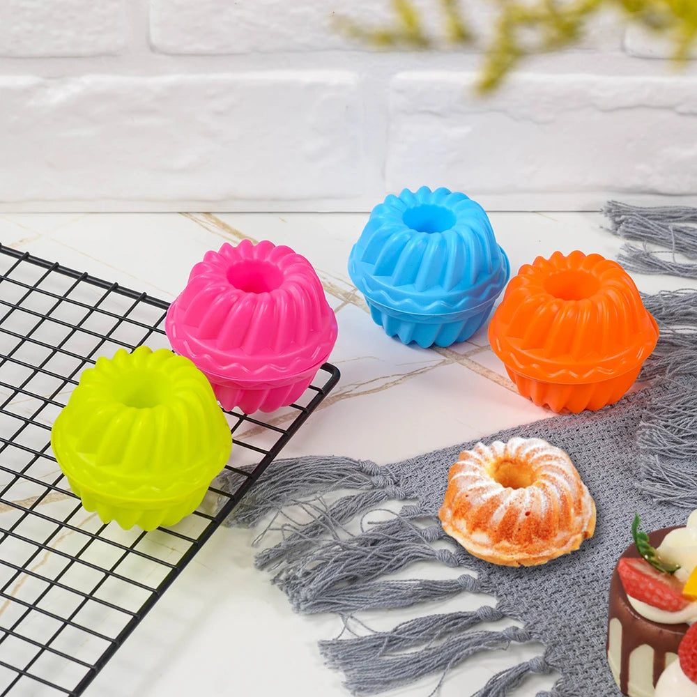 6PCS Silicone High Temperature Easy To Release Baking Cake Molds